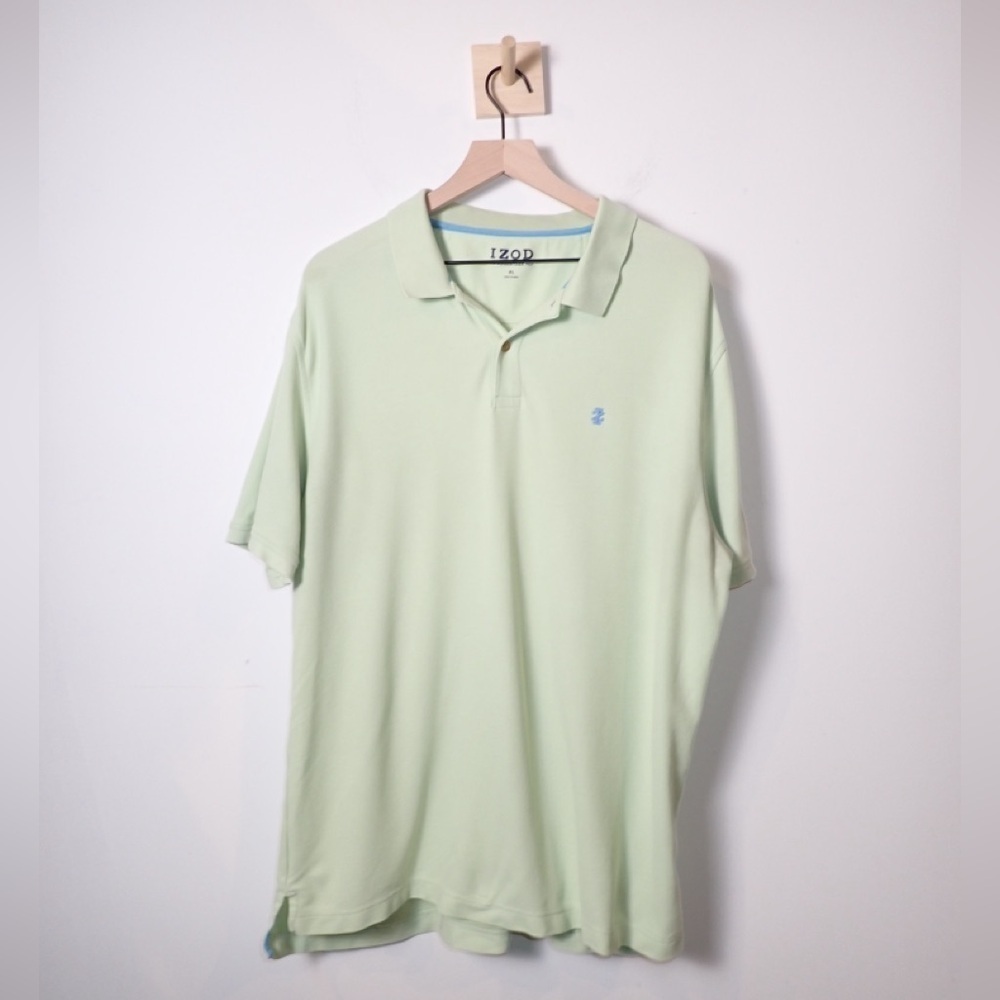 Izod Men’s The Advantage Polo In Light Mint Green Size Xl